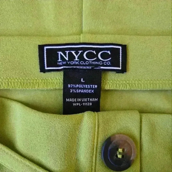 NYCC Women Pencil Skirt Stretch Avocado Green Size Large #159 - Picture 4 of 5